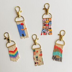 Handmade Beaded Tassel Purse Charm Keychain